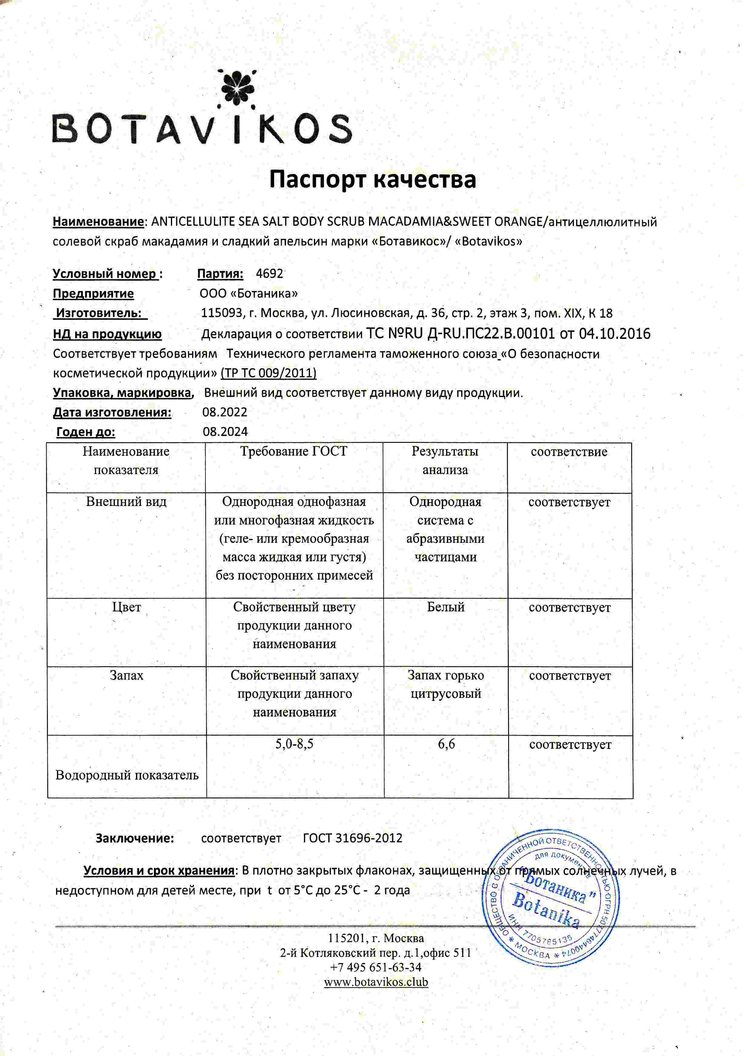 Паспорт №082022